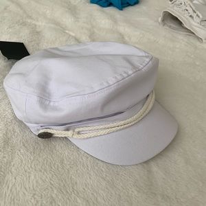 white conductor hat